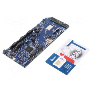 Dev.kit: LTE | pin strips,nanoSIM,USB B micro | prototype board
