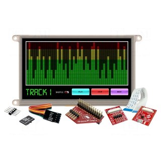 Dev.kit: with display | LCD TFT | 7" | 800x480 | 455cd/m2 | uC: DIABLO16