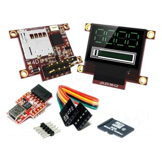 Dev.kit: with display | OLED | 0.96" | 96x64 | Display: graphical | 160°
