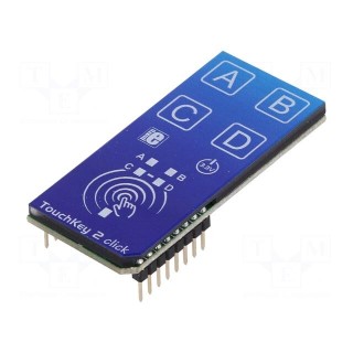 Click board | 4-button keypad | UART | ATTINY817 | 3.3VDC