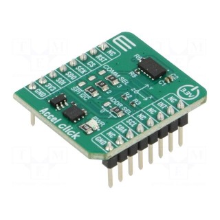 Click board | accelerometer | I2C,SPI | ADXL345 | prototype board