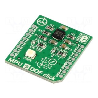 Click board | prototype board | Comp: MPU–9150 | 3.3VDC