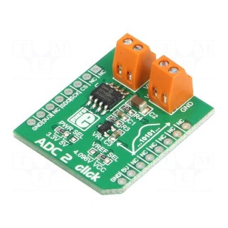 Click board | A/D converter | SPI | MCP3551/3 | 3.3/5VDC