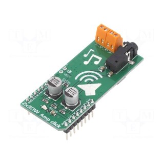 Click board | prototype board | Comp: TPA3128 | amplifier | 5VDC