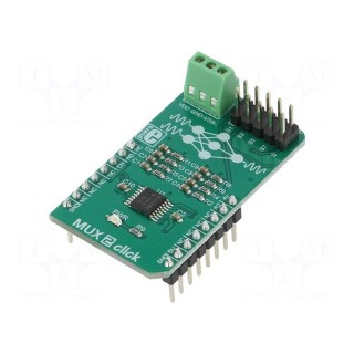 Click board | analog multiplexer | GPIO | MUX508 | 5VDC