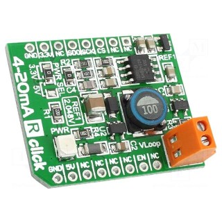 Click board | converter | SPI | INA196,MCP3201,TPS61041 | 3.3/5VDC