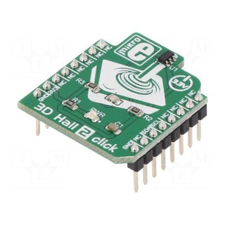 Click board | Hall sensor | I2C | TLV493D-A1B6 | 3.3VDC