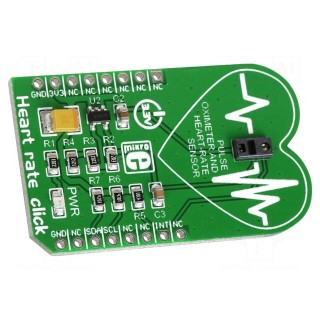 Click board | heart rate sensor | I2C | MAX30100 | 3.3VDC