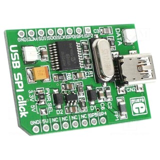 Click board | interface | SPI,USB | MCP2210 | manual,prototype board
