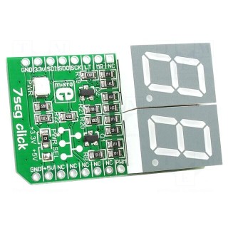 Click board | LCD display | SPI | 74HC595 | manual,prototype board