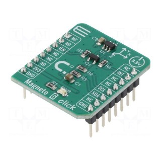 Click board | prototype board | Comp: TLI493DA2B6 | 3.3VDC