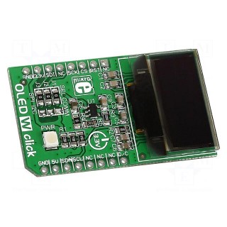 Click board | OLED display | I2C,SPI | SSD1306 | 3.3VDC