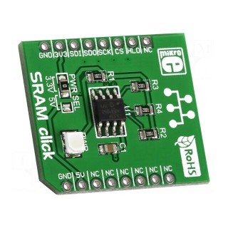 Click board | SRAM memory | SPI | 23LC1024 | manual,prototype board
