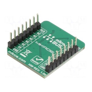 Click board | SRAM memory | SPI | ANV32AA1WDK66 | prototype board