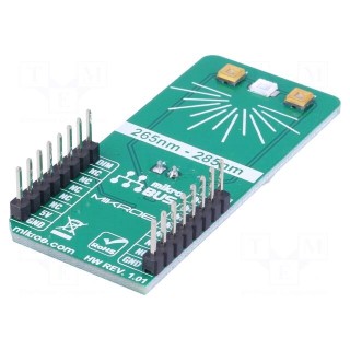 Click board | UVC diode | GPIO | 3535UVC1W,TPS61169 | 5VDC