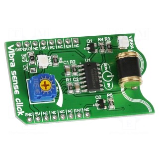 Click board | vibration sensor | GPIO | CD4093BCM | prototype board