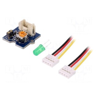 Module: LED | module | Grove | LED diode 5mm green | 3.3÷5VDC | screw