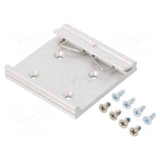 Holder | Holder mat: aluminum | for DIN rail mounting