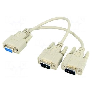 CAN split cable | D-Sub 9pin male x2,D-Sub 9pin female | 300mm