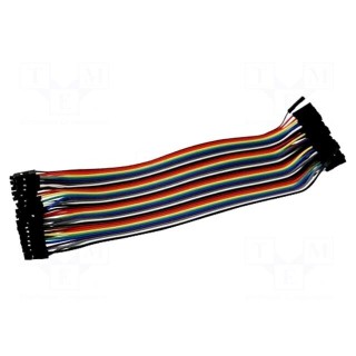 Connection cable | female-female | mix colours | 40pcs | 170mm
