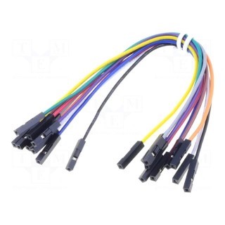 Connection cable | female-female | PIN: 1 | 10pcs | 150mm