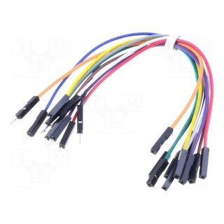Connection cable | male-female | PIN: 1 | 10pcs | 150mm
