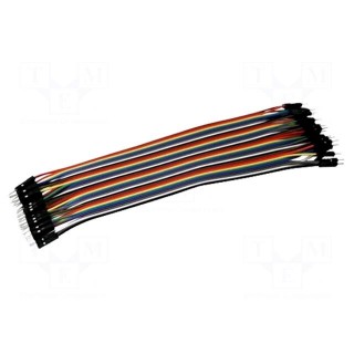 Connection cable | male-male | mix colours | 40pcs | 170mm