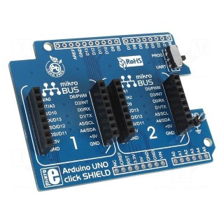Expander | mikroBUS socket | Add-on connectors: 2 | prototype board
