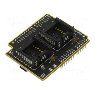 Multiadapter | mikroBUS socket x2,USB C | Add-on connectors: 2