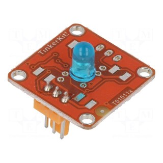 Extension module | 3pin | LED diode 5mm blue | prototype board