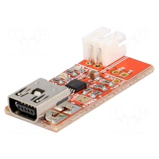 USB Li-Po battery charger | JST 2.0mm,USB B mini | 30x13mm | 470mA