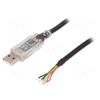 Module: cable integrated | RS232,USB | USB A | lead | 5m | 5VDC