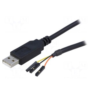 Module: cable integrated | UART,USB | pin strips,USB A | lead | 3.3V