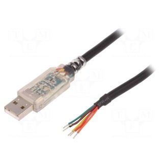 Module: cable integrated | UART,USB | lead | 3.3VDC | USB-TTL | 3.3V