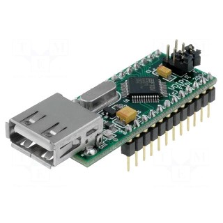 Module: USB | FIFO,UART | DIP24,USB A | Supply output: 3.3VDC/200mA