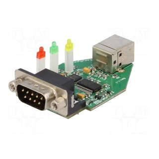 Module: USB | RS232,USB | D-Sub 9pin,USB B | -40÷85°C | 1Mbps