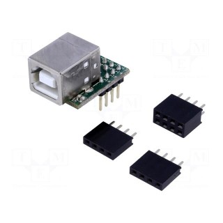 Module: USB | UART | pin strips,USB B | -40÷85°C | 3.3÷5.25VDC