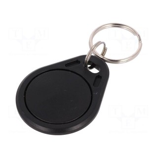RFID pendant | ISO 11784/5,T5577 | plastic | black | 125kHz