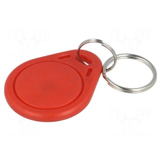 RFID pendant | ISO/IEC14443-3-A | red | 13.56MHz | Mat: plastic | 4g