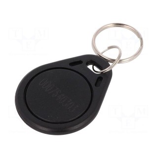 RFID pendant | black | 100÷150kHz | Mat: plastic | 64bit | 4g