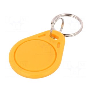 RFID pendant | yellow | 100÷150kHz | Mat: plastic | 64bit | 4g
