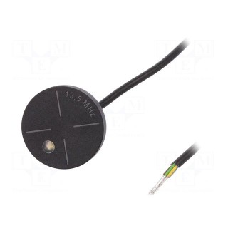 RFID reader | 35.8x21.5mm | 1-wire | 12V | f: 13,56MHz | Range: 40mm