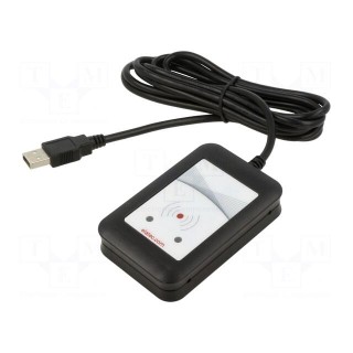 RFID reader | 4.3÷5.5V | USB | antenna | Range: 100mm | 88x56x18mm | ABS