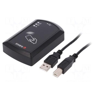 RFID reader | 10÷24V | HID,HID iClass | USB | Range: 80mm | ABS | USB B