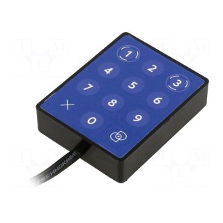 RFID reader | 8÷16V | 1-wire | 62.5x50x15.5mm | 105mA | cables | glued