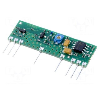 Module: RF | AM receiver | AM,ASK | 433.92MHz | -106dBm | 5VDC | 2.5mA