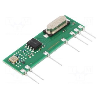 Module: RF | AM receiver | AM,ASK,OOK | 868.3MHz | -112dBm | 5VDC | 6.3mA