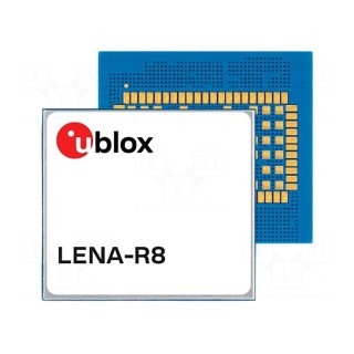 Module: LTE | Down: 10Mbps | Up: 5Mbps | LENA-R8 | SMD | 30x27x2.7mm