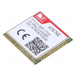Module: LTE | Down: 10Mbps | Up: 5Mbps | SMD | 24x24x2.4mm