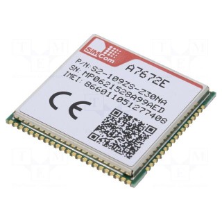 Module: LTE | Down: 10Mbps | Up: 5Mbps | SMD | 24x24x5mm